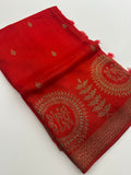 Jute Tussar Designer Sarees beautiful colour combinations🌹-AU9