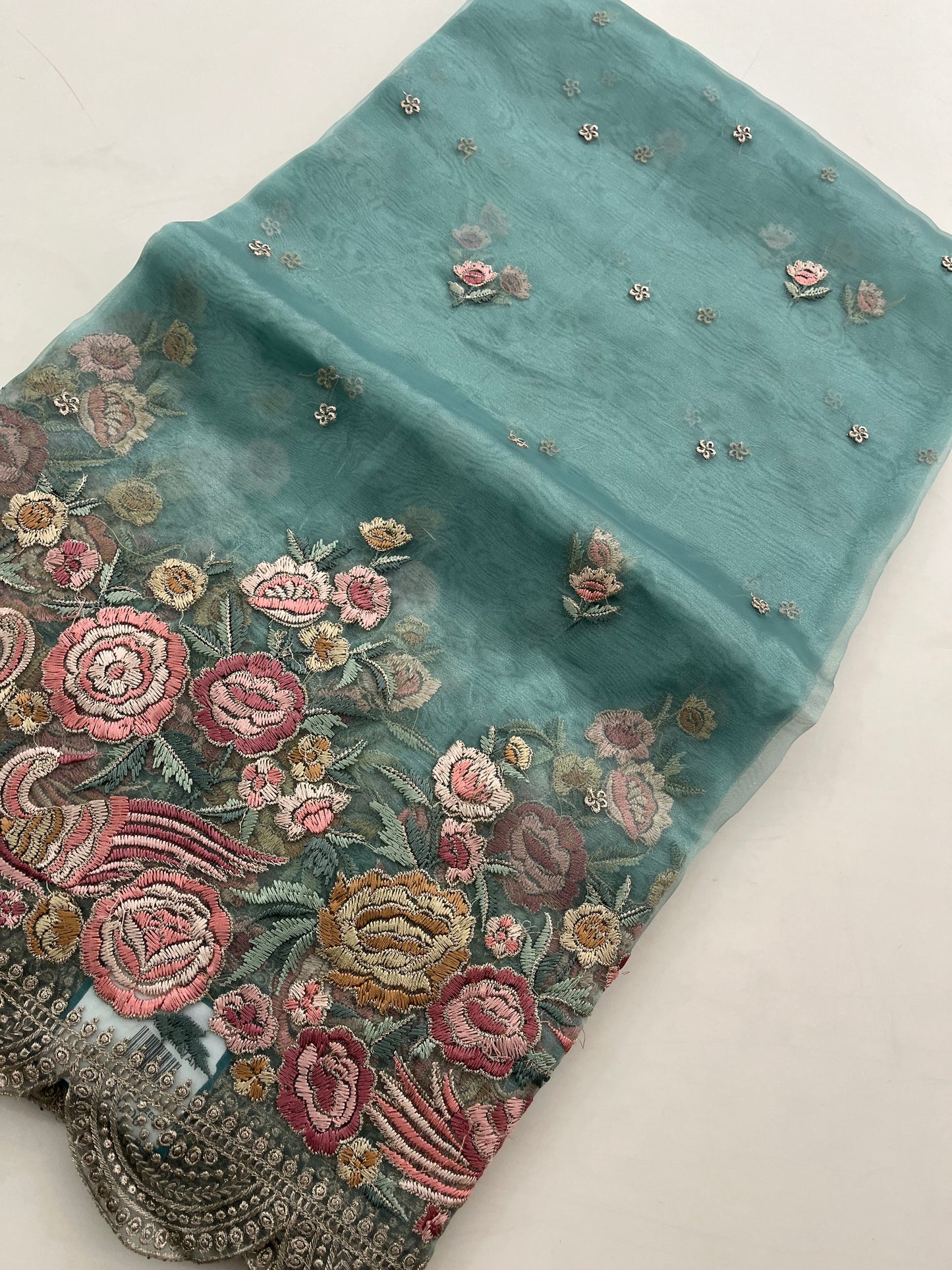 Embroidery Organza premium Saree