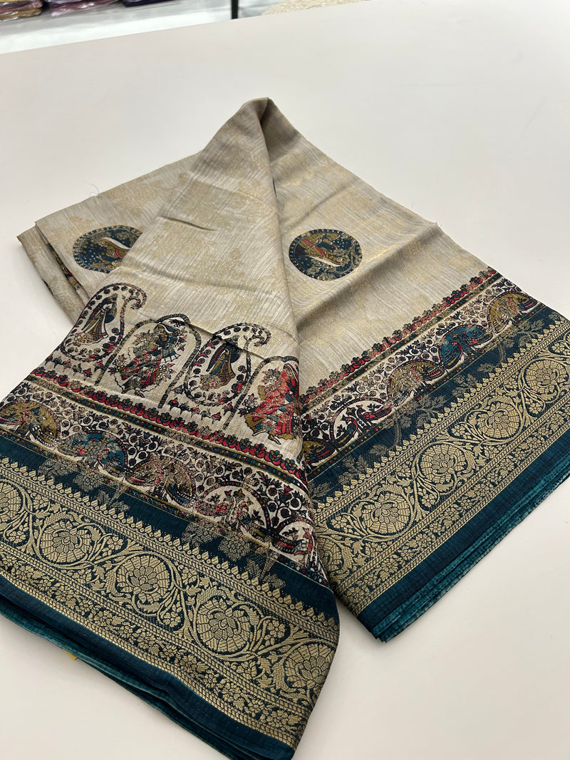 Tussar Fancy Printed -JU30