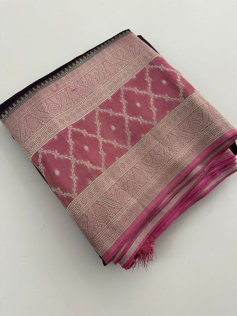 Crape Viscose Fancy Sarees-AU4
