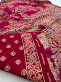 Soft Pashmina silk sarees with white weaving, all over design and self blouse with butti and border 🌹  -AU2
