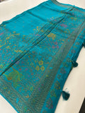 Full Weaving Pure Tussar Premium Designer Saree-J26