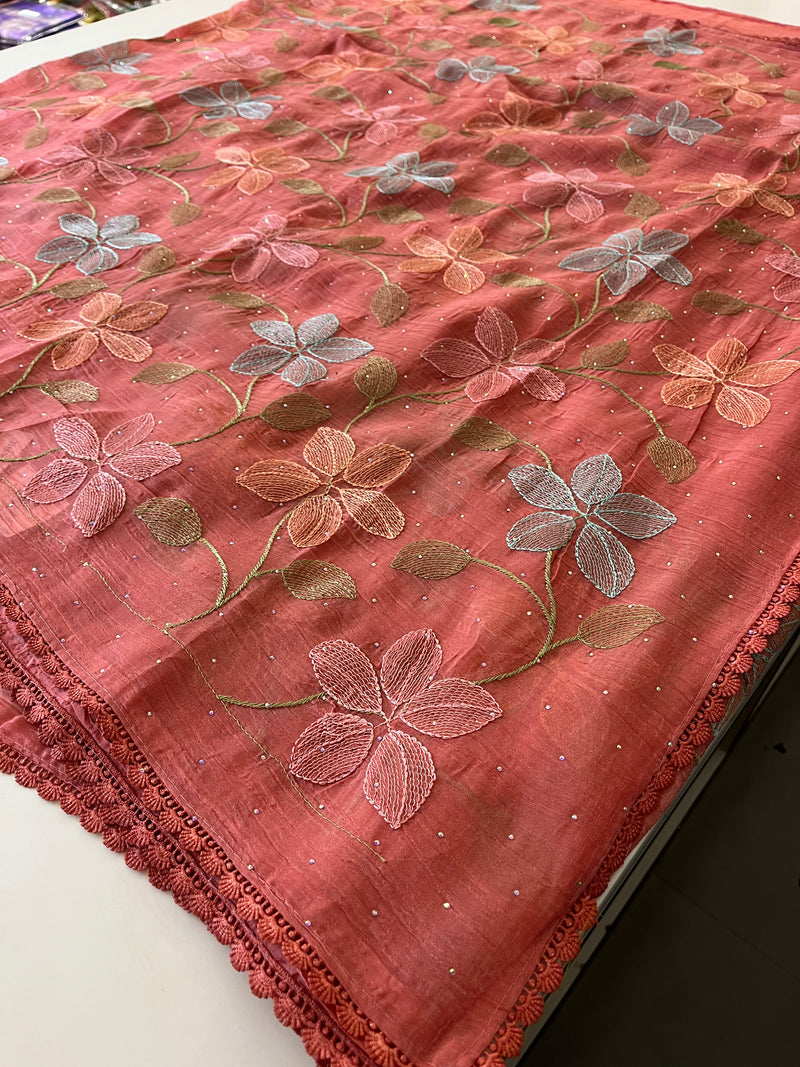 Soft organza Fancy saree