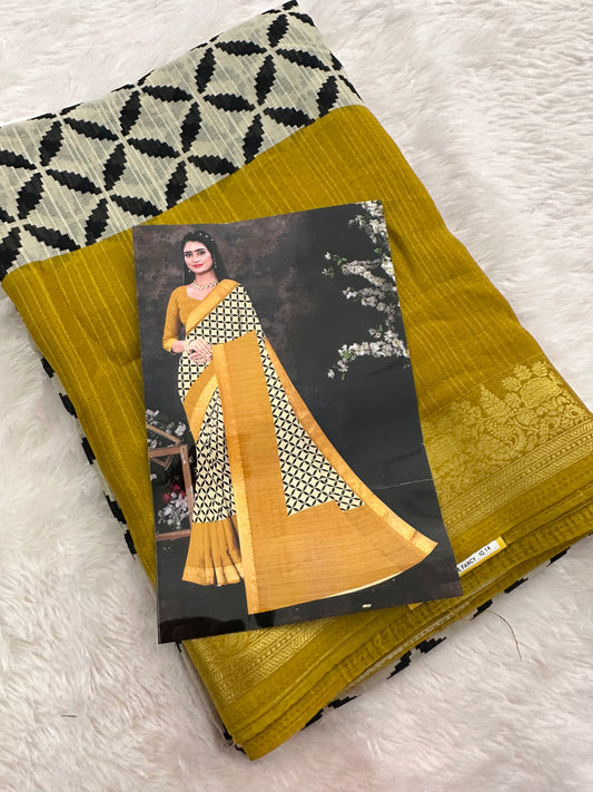 Crape Chiffon Saree-A13