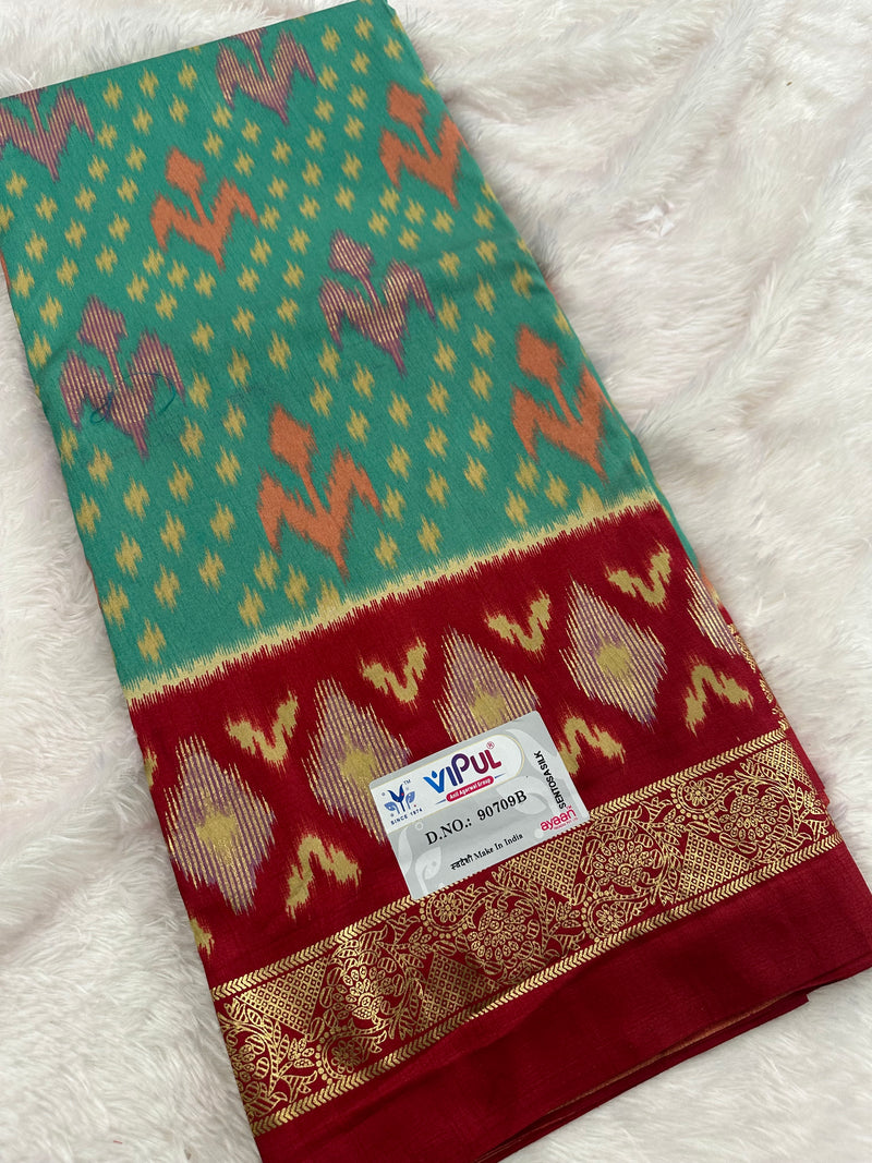 Ikkat Print Crape Chiffon-M26