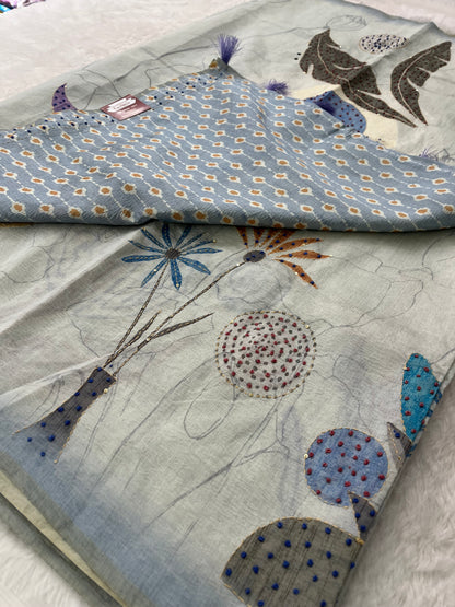 Knot Work Fancy Saree-F17