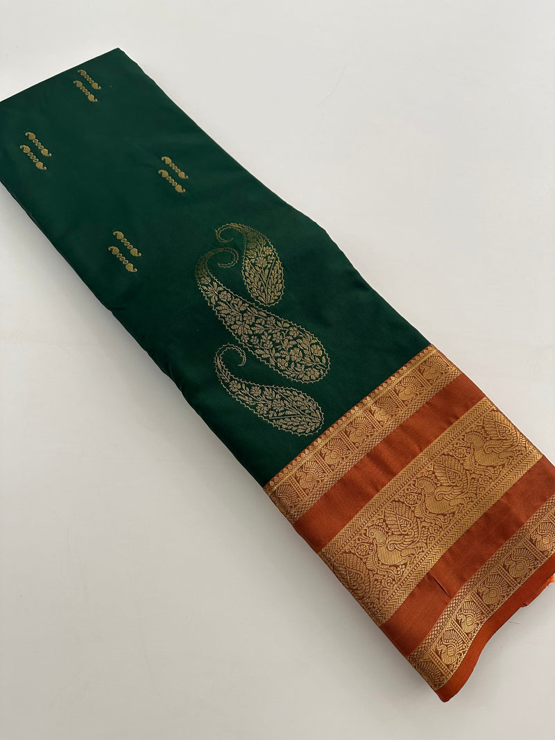 Semi Kanchi Silk Saree-JU7