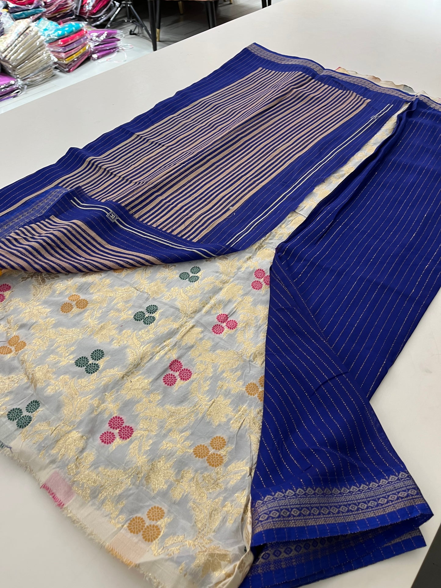 Tussar Zari Lines
