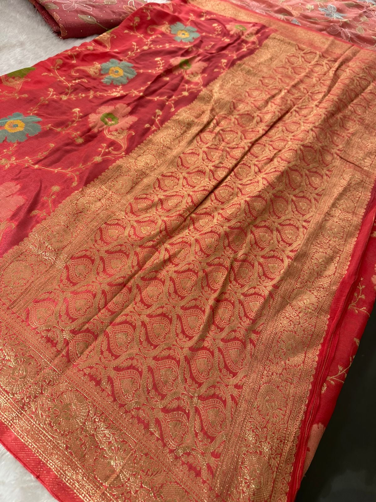 Banarasi Fancy Crape Saree -M19