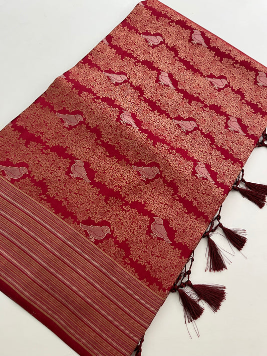 Banarasi crepe Brocade Saree