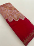 Designer Saree - Red Crepe Georgette JU17