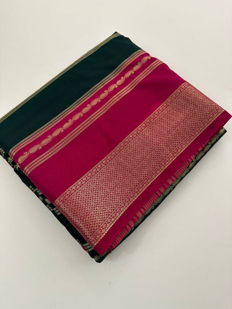 Semi Crepe Fancy Sarees🌹AU18