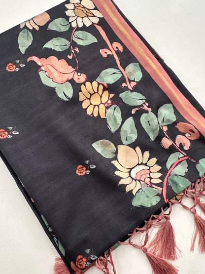 Printed Tussar Fancy-J12
