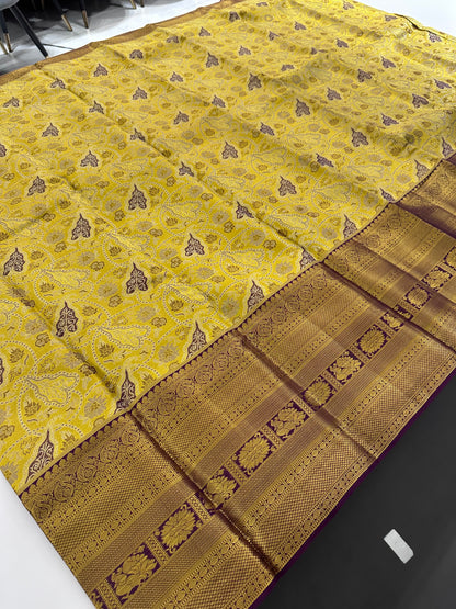 210- Pure Silk Wedding collection mustard