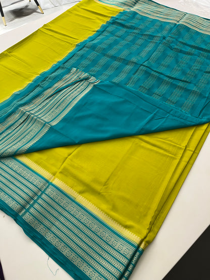 89 PREMIUM SEMI CRAPE MYSORE SILK SAREES