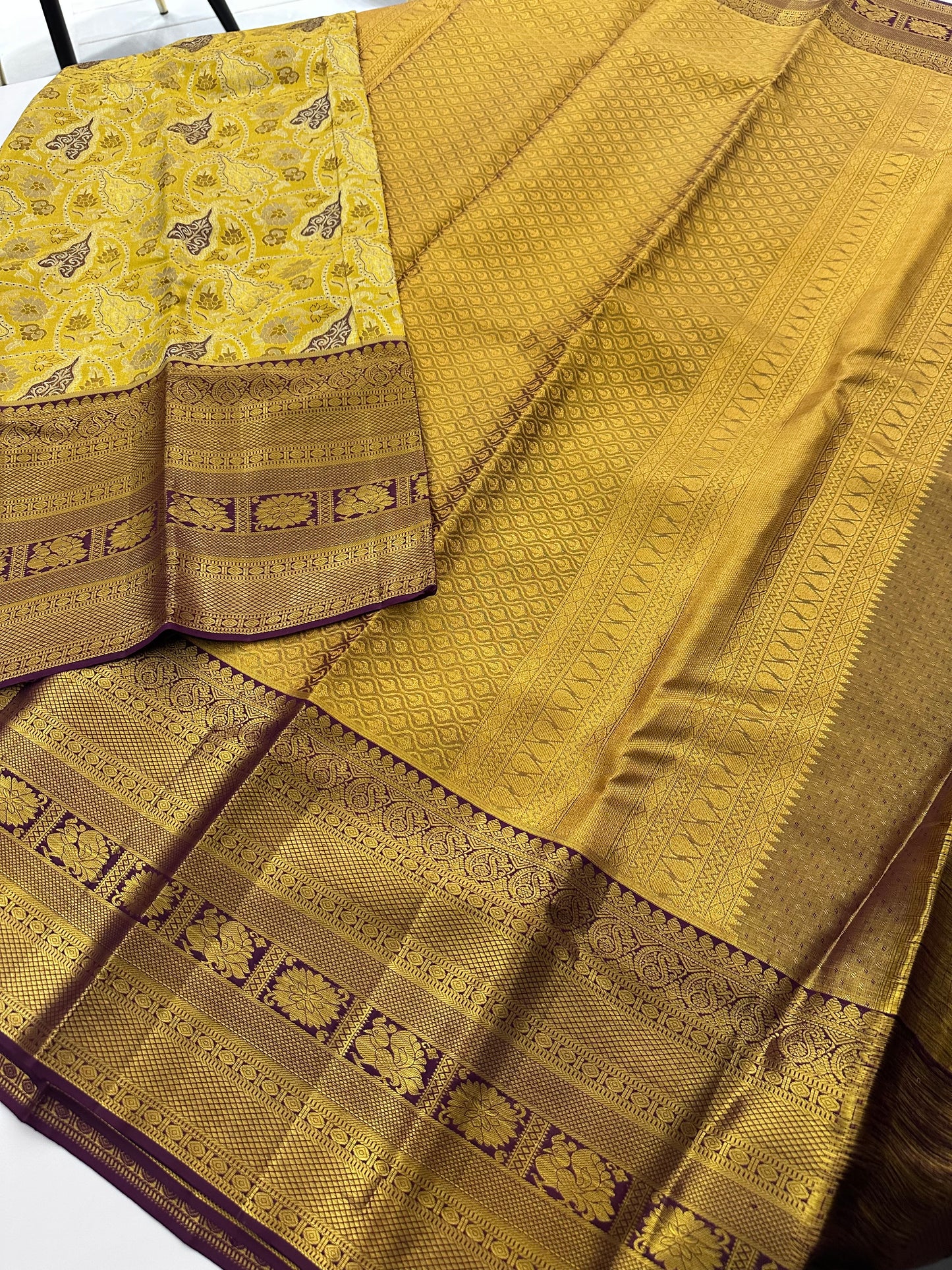 210- Pure Silk Wedding collection mustard