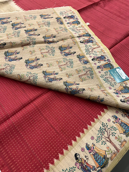 Jute silk Kalamkari blouse