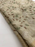 🌹Tussar Silk Sarees in Full Embroidery Work With Self Pattern Blouse 🌹
JU23