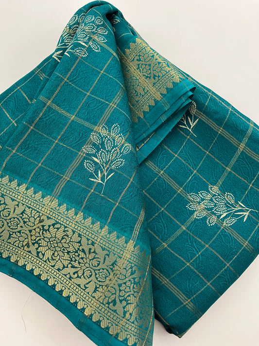 Ju4 Tussar Chiffon