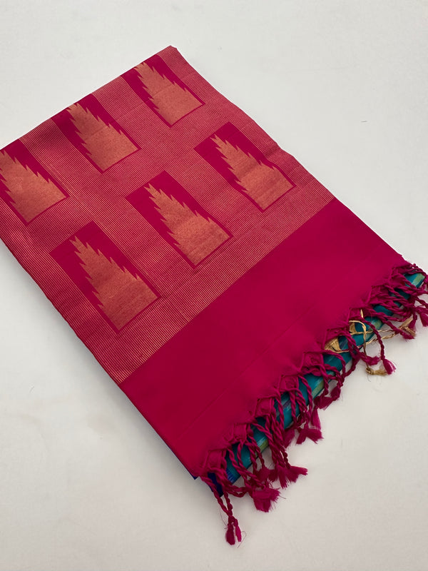 Ikkat Pochampalli Pure Soft Silk Saree -J11