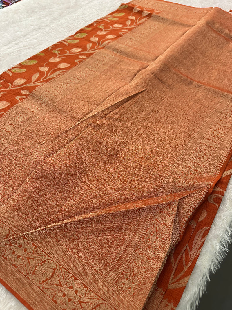 Tulips Linen Premium Saree-M13