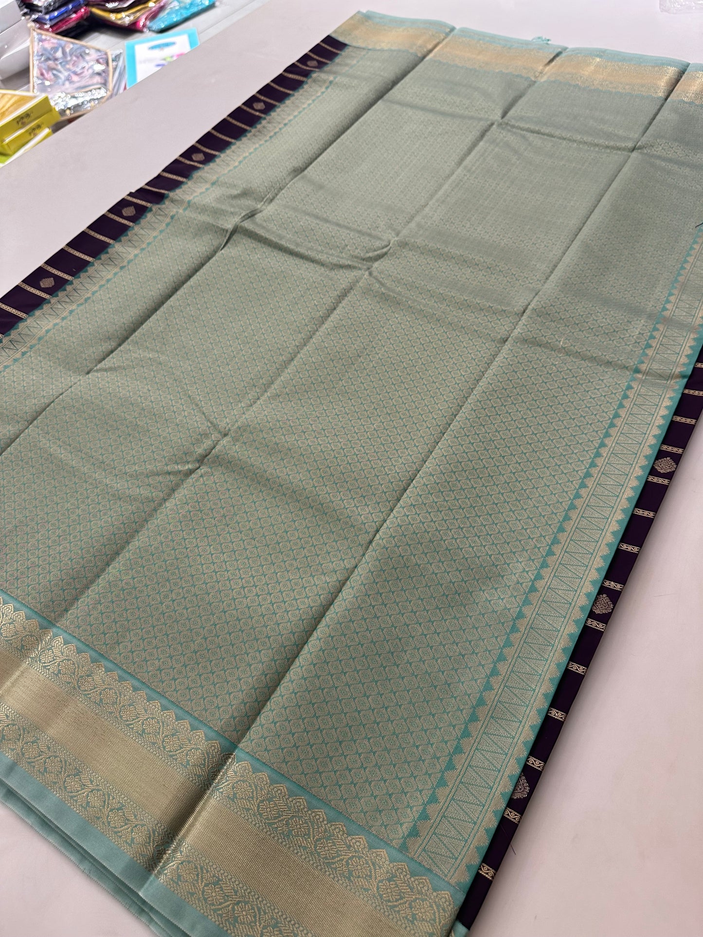 Semi Kanchi/Vegan Silk Saree-11