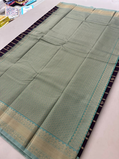 Semi Kanchi/Vegan Silk Saree-11