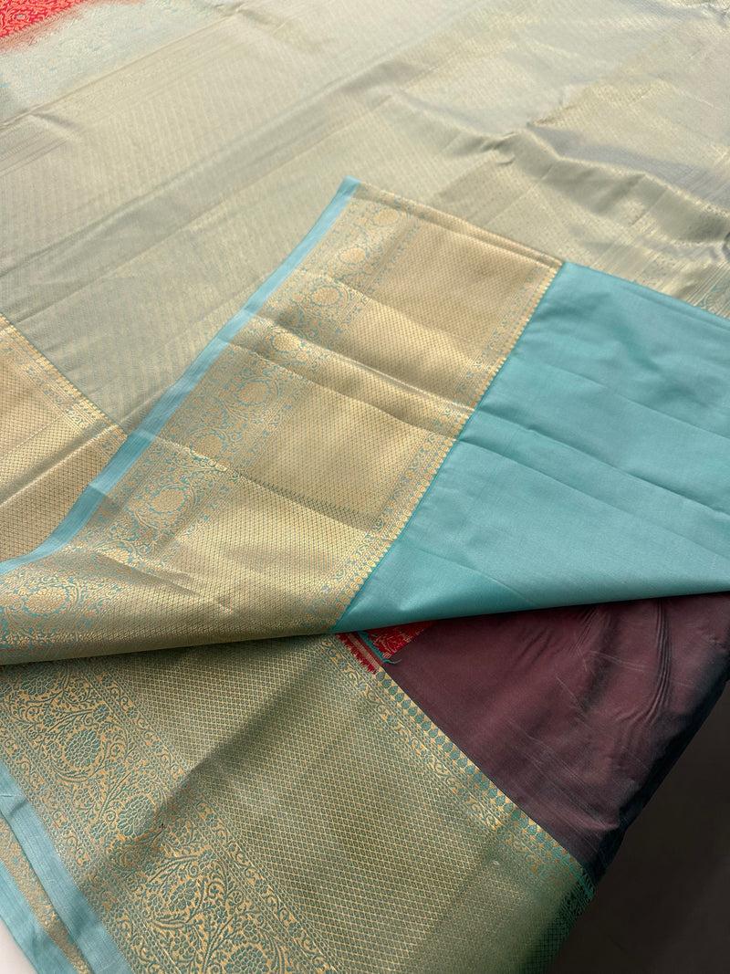 Kanchi Semi Silk Tissue Brocade-JU10