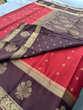 Semi Mysore Crape Silk saree-JU19