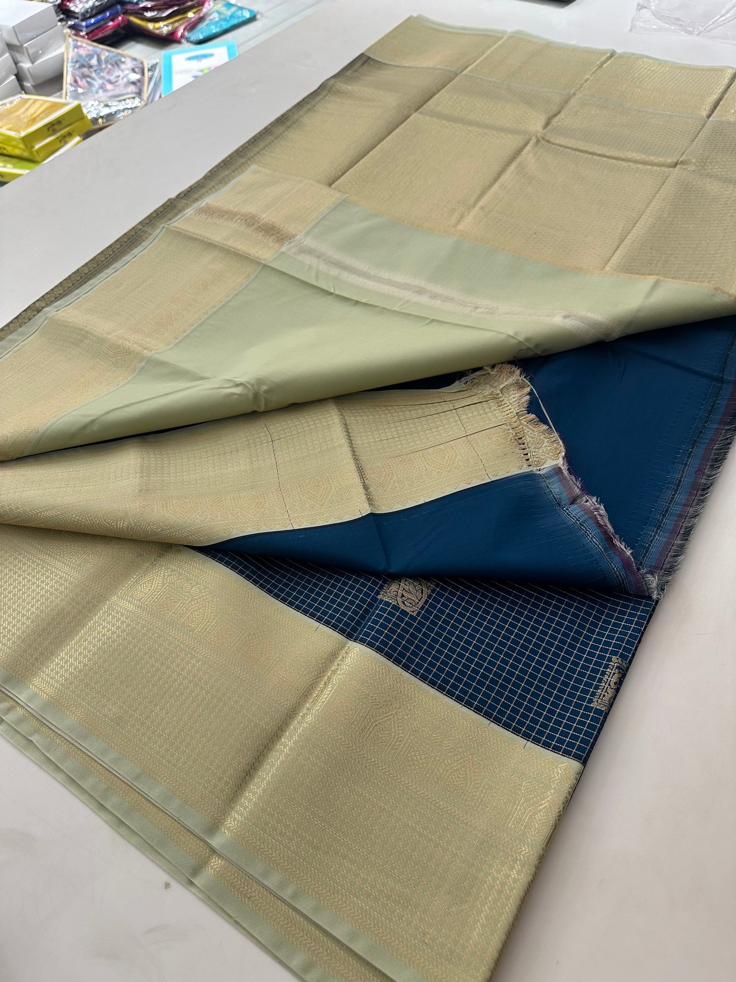 Semi Kanchi/Vegan Silk Saree-11