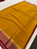 80GSM Pure Mysore Crape Silk Sarees-AU4