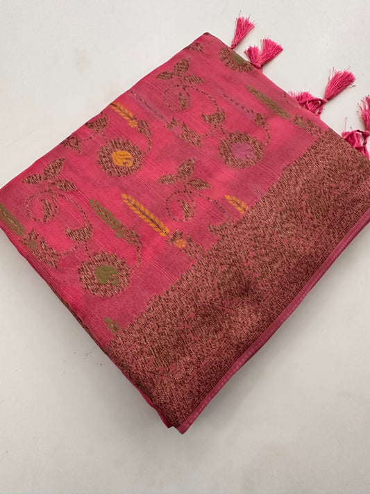 Premium Jute Tussar Fancy Saree-J9