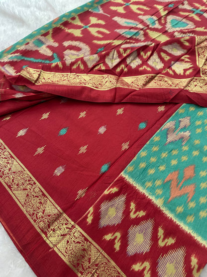 Ikkat Print Crape Chiffon-M26