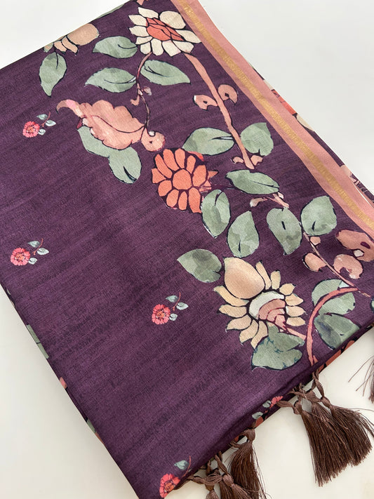 Tussar Printed Saree-M23