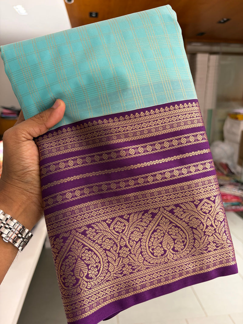 Semi Kanchi Silk Saree-JU31
