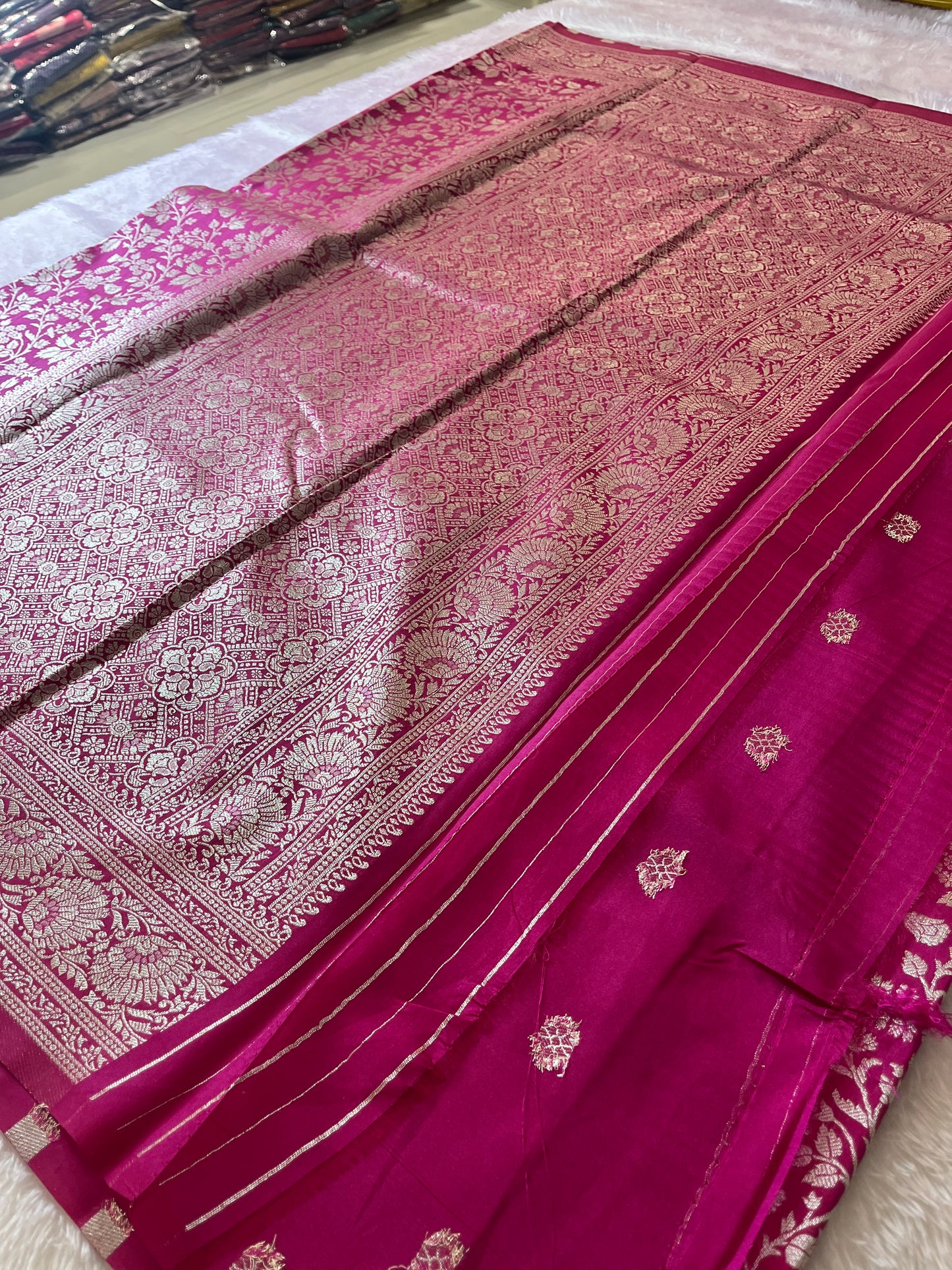 Tussar Silver Brocade