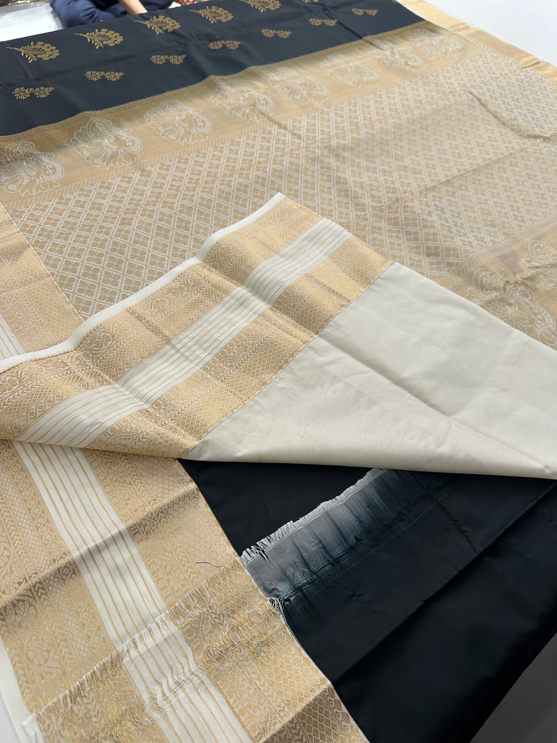 New collection in Kanchi Semi Silk sarees for Varmahalaxmi with contrast matching blouse piece-JU29