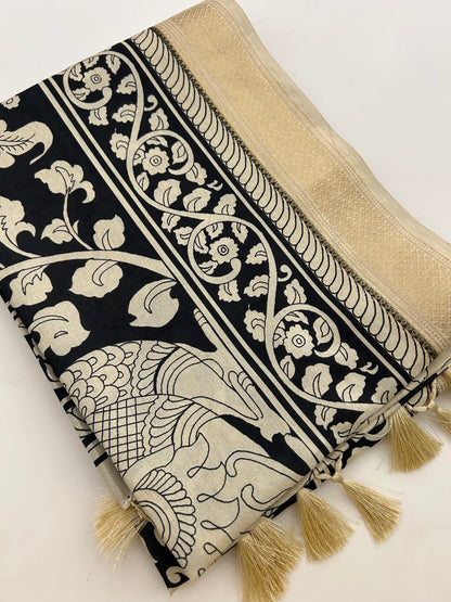 Tussar Printed Saree-M23