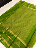 NEW Green and Light Pink Crepe Silk sarees at affordable range and beautiful self matching blouse and brocade style pallu 🌹