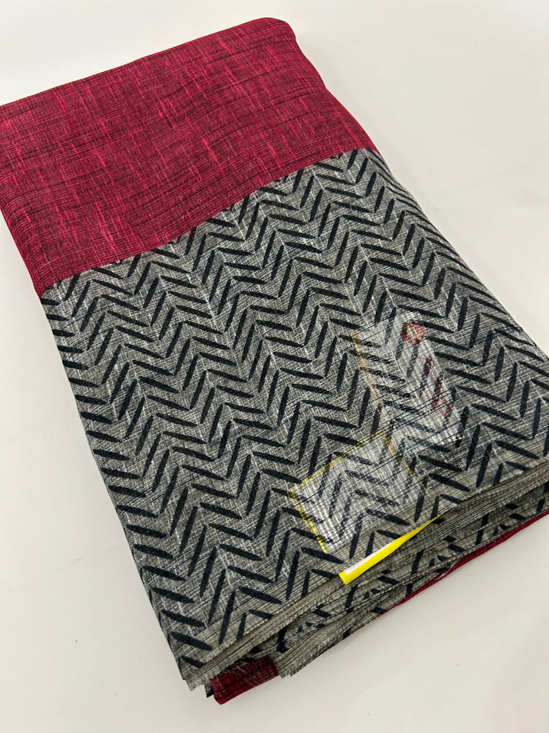 Cotton Fancy Saree-JU30
