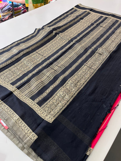 Designer crape chinnon saree