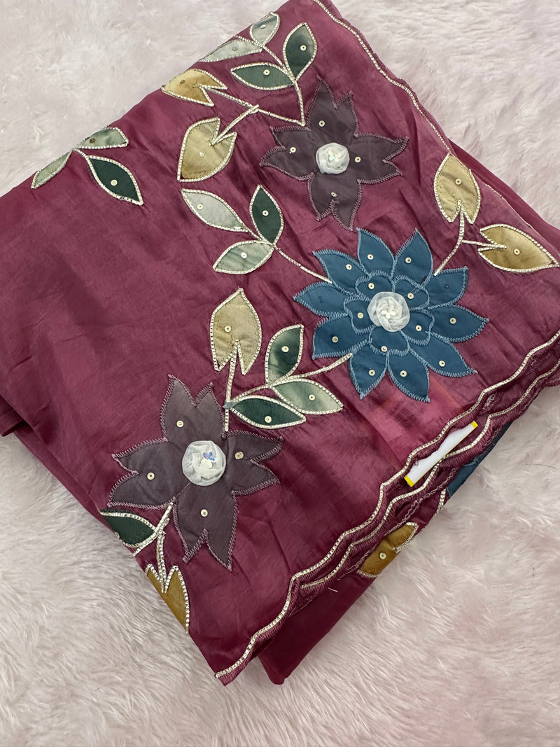 Designer Organza Saree-M16