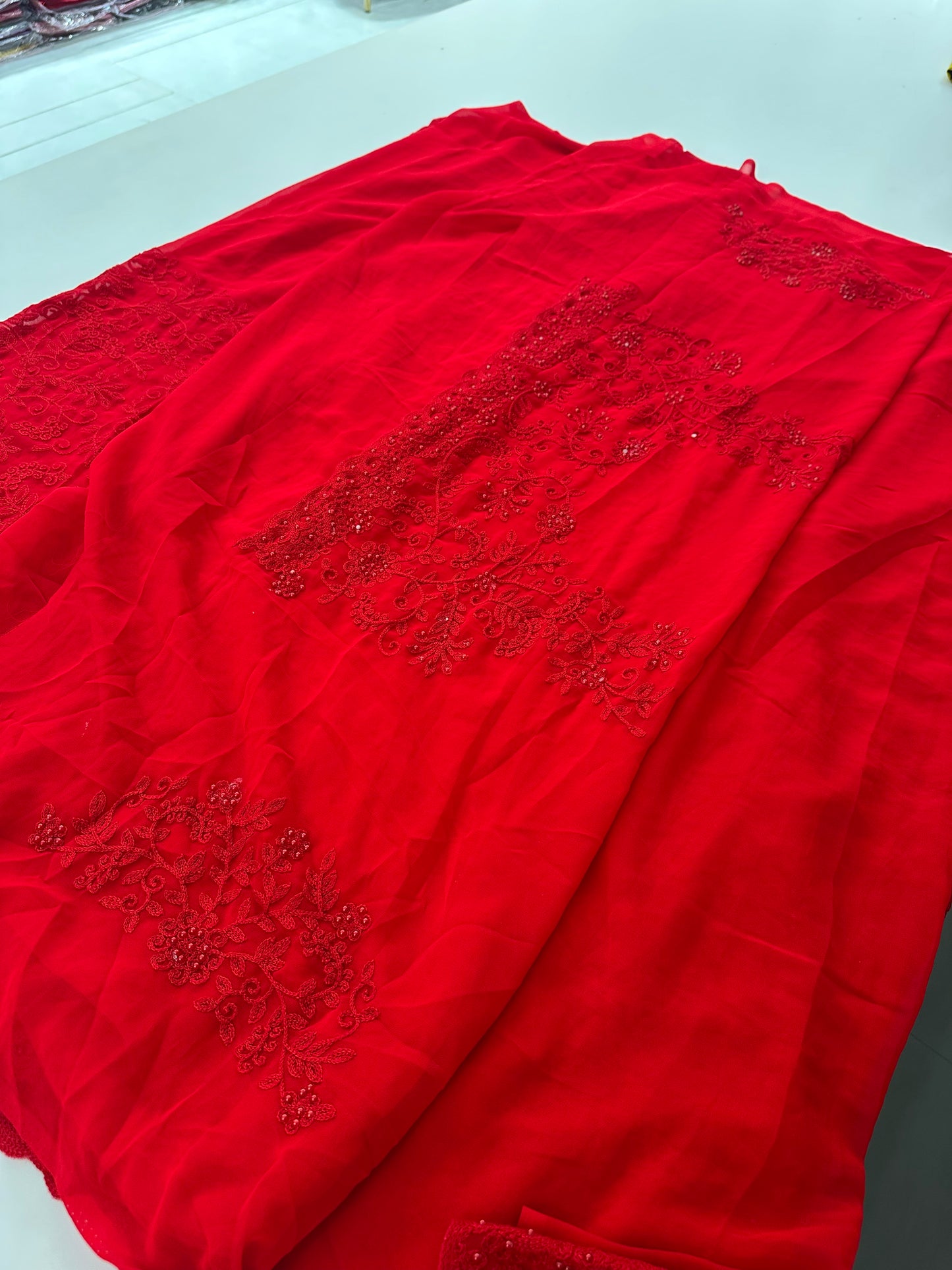Georgette Fancy Saree-J12