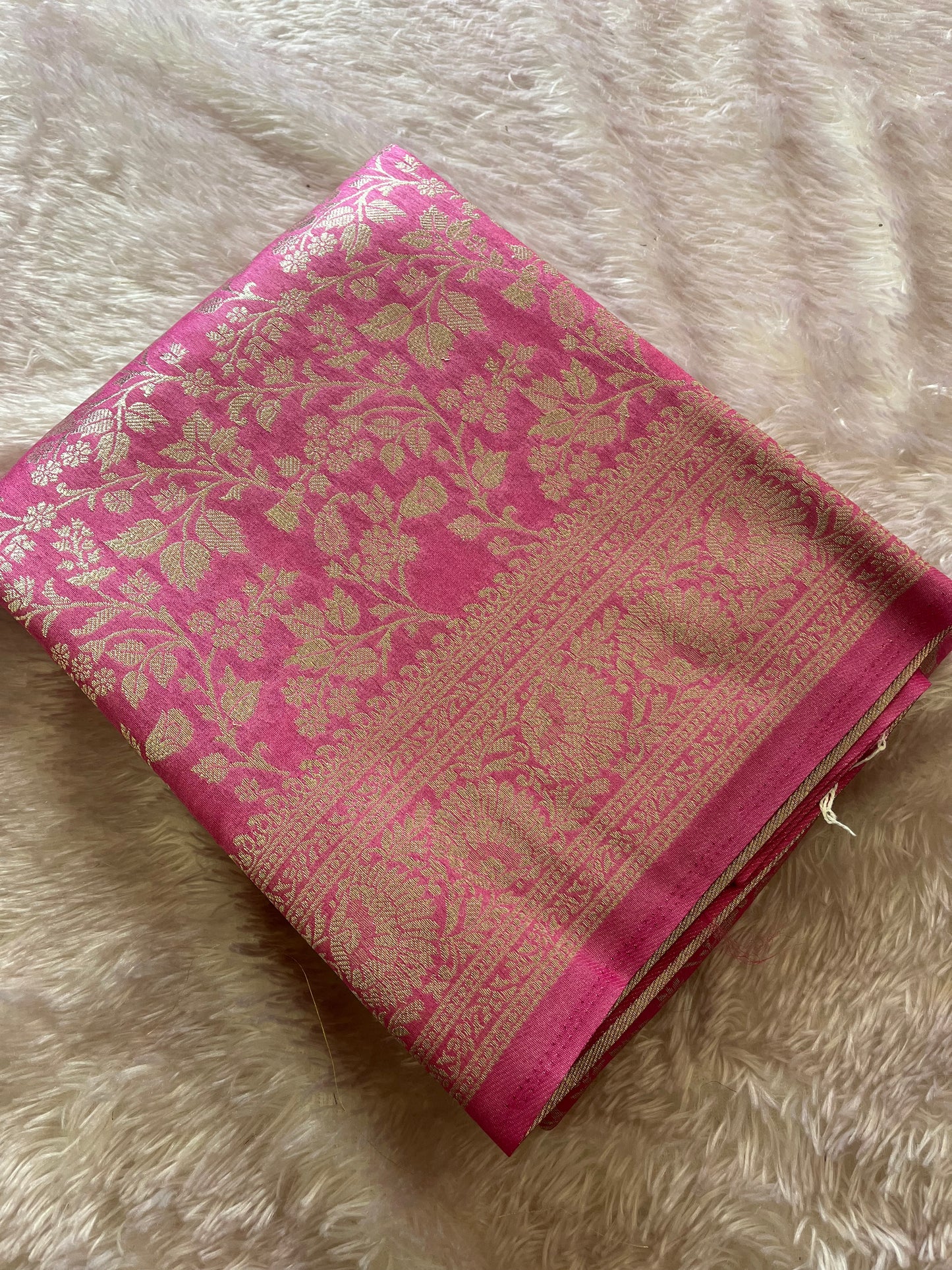 Tussar Silver Brocade