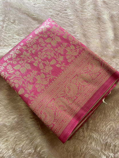 Tussar Silver Brocade