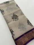 Fancy Cotton Chiffon Saree-J1