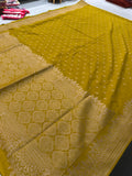 Venkatagiri fancy soft Linen Cotton sarees with self blouse and fancy Border and Butties all over 🌹-AU9