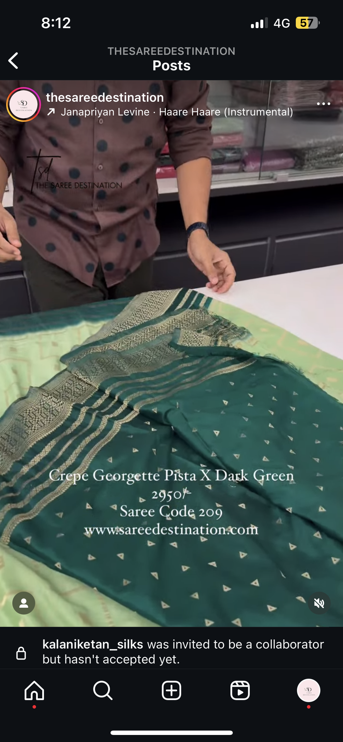 209 CREPE GEORGETTE PISTA X DARK GREEN