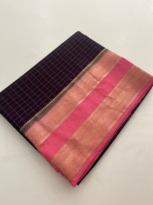 Banarsi Crape Viscose Checks -J26