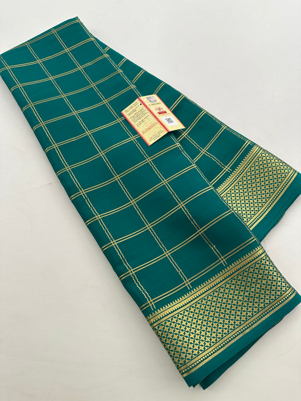 Pure Crape Mysore Silk Saree  100GSM❤️❤️-J22